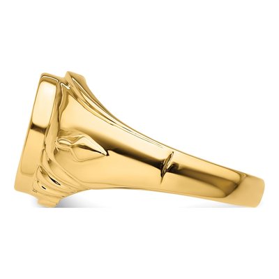 Men's 14K Yellow Gold Masonic Ring Mounting – view 3