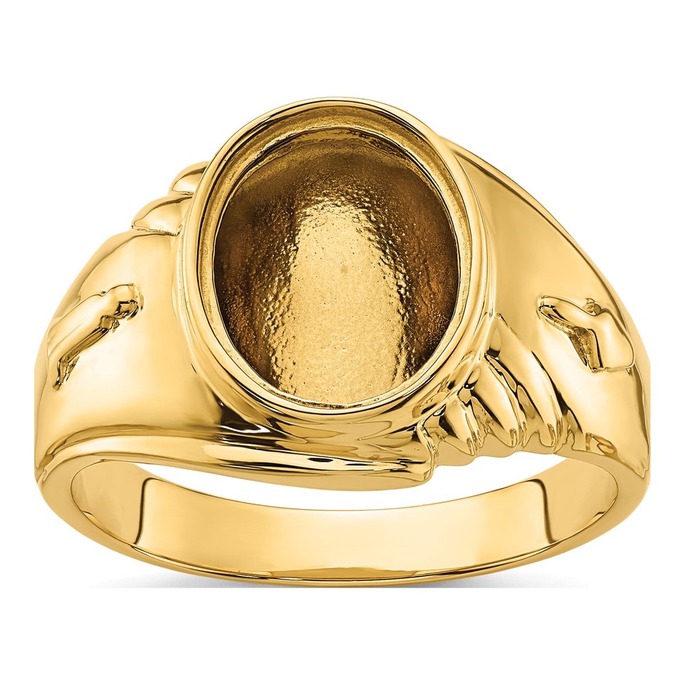 Men's 14K Yellow Gold Masonic Ring Mounting