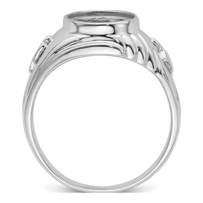 Men's 14K White Gold Masonic Ring Mounting – view 3
