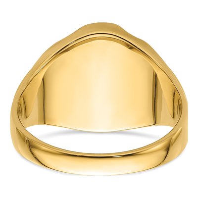 Men's 14K Yellow Gold Grooved Masonic Ring Mounting – view 6