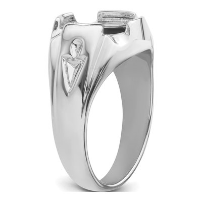 Men's 14K White Gold Masonic Ring Mounting – view 6