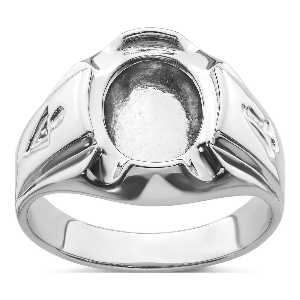 Men's 14K White Gold Masonic Ring Mounting