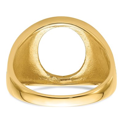 Men's 14K Yellow Gold Oval Masonic Ring Mounting – view 5
