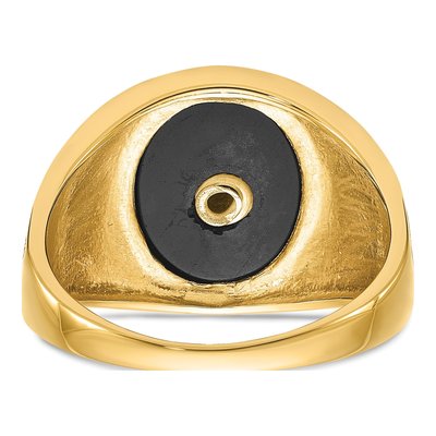Men's 14K Yellow Gold Onyx Masonic Ring – view 6