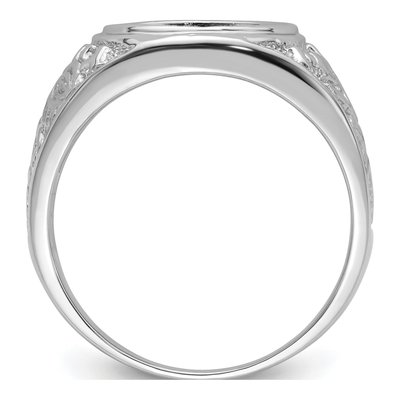 Men's 14K White Gold Masonic Ring Mounting – view 3