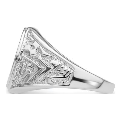 Men's 14K White Gold Masonic Ring Mounting – view 4