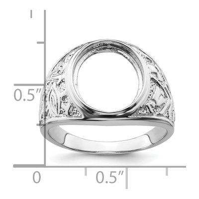 Men's 14K White Gold Masonic Ring Mounting – view 7