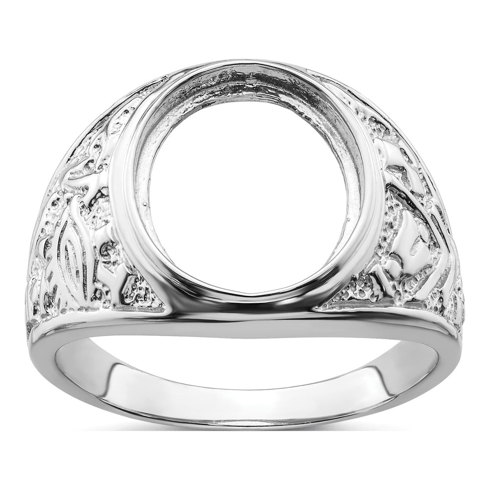 Men's 14K White Gold Masonic Ring Mounting