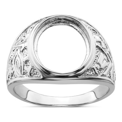 Men's 14K White Gold Masonic Ring Mounting