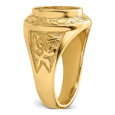 Men's 14K Yellow Gold Masonic Ring Mounting – view 7