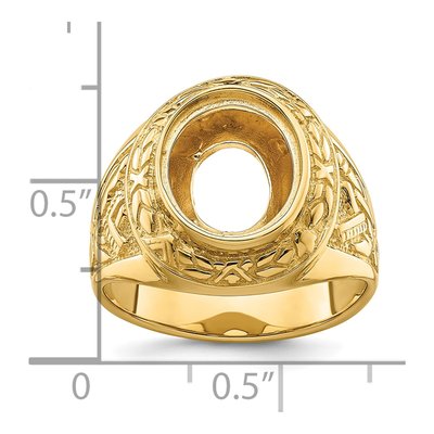 Men's 14K Yellow Gold Masonic Ring Mounting – view 8