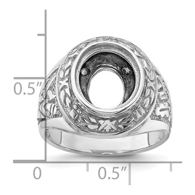Men's 14K White Gold Masonic Ring Mounting – view 7