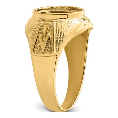 Men's 14K Yellow Gold Masonic Ring Mounting – view 6