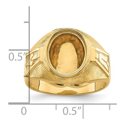 Men's 14K Yellow Gold Masonic Ring Mounting – view 7