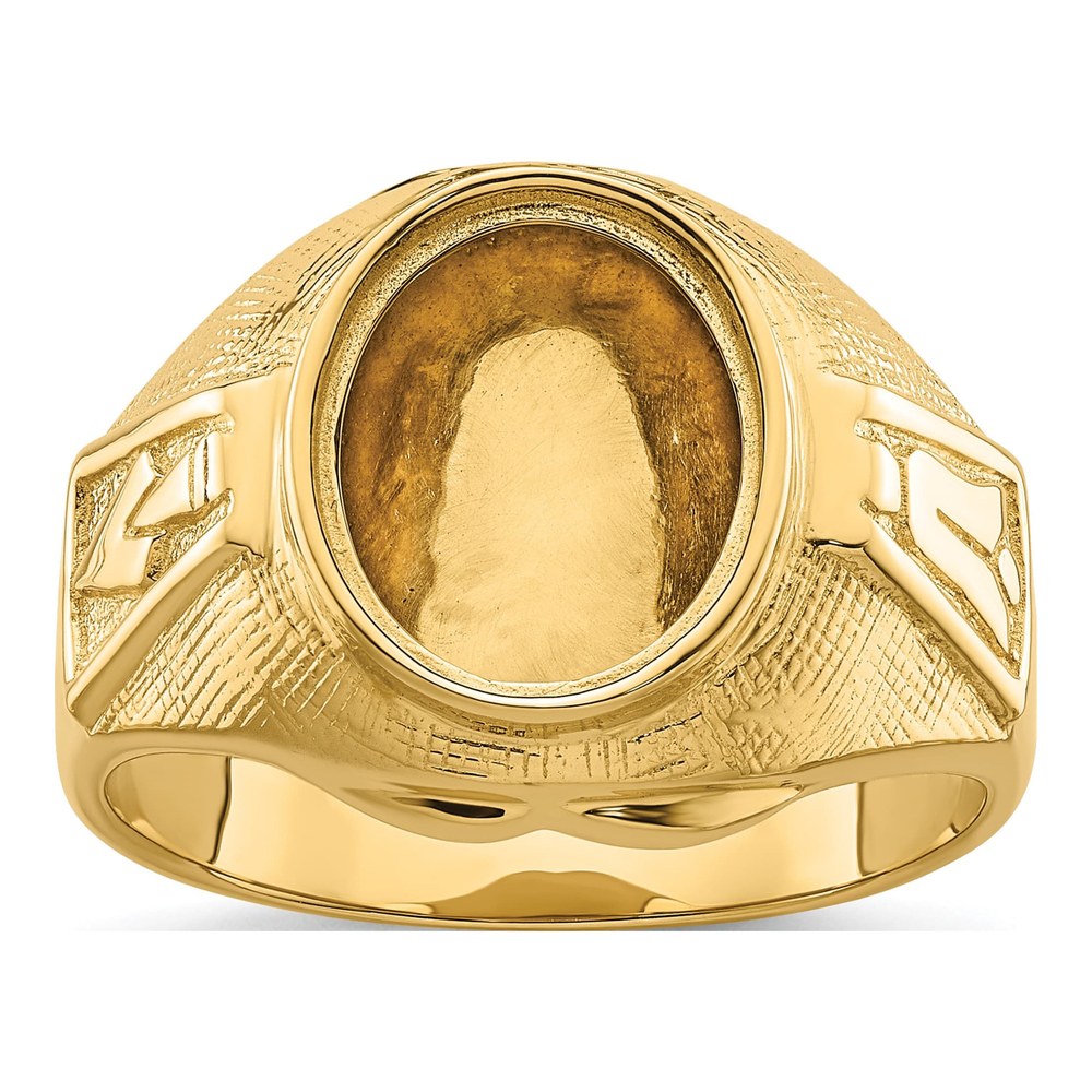 Men's 14K Yellow Gold Masonic Ring Mounting