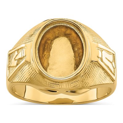 Men's 14K Yellow Gold Masonic Ring Mounting