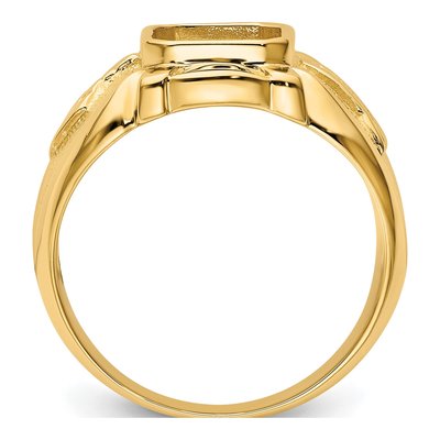 Men's 14K Yellow Gold Masonic Ring Mounting – view 3