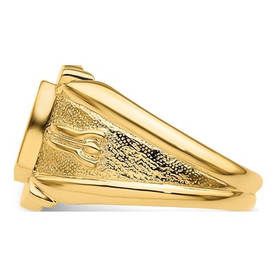 Men's 14K Yellow Gold Masonic Ring Mounting – view 4