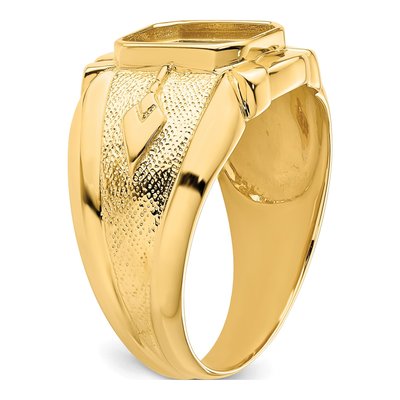 Men's 14K Yellow Gold Masonic Ring Mounting – view 6