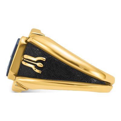Men's 14K Yellow Gold Masonic Ring – view 3