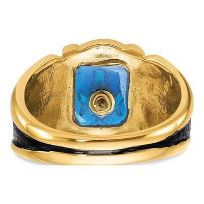 Men's 14K Yellow Gold Masonic Ring – view 5