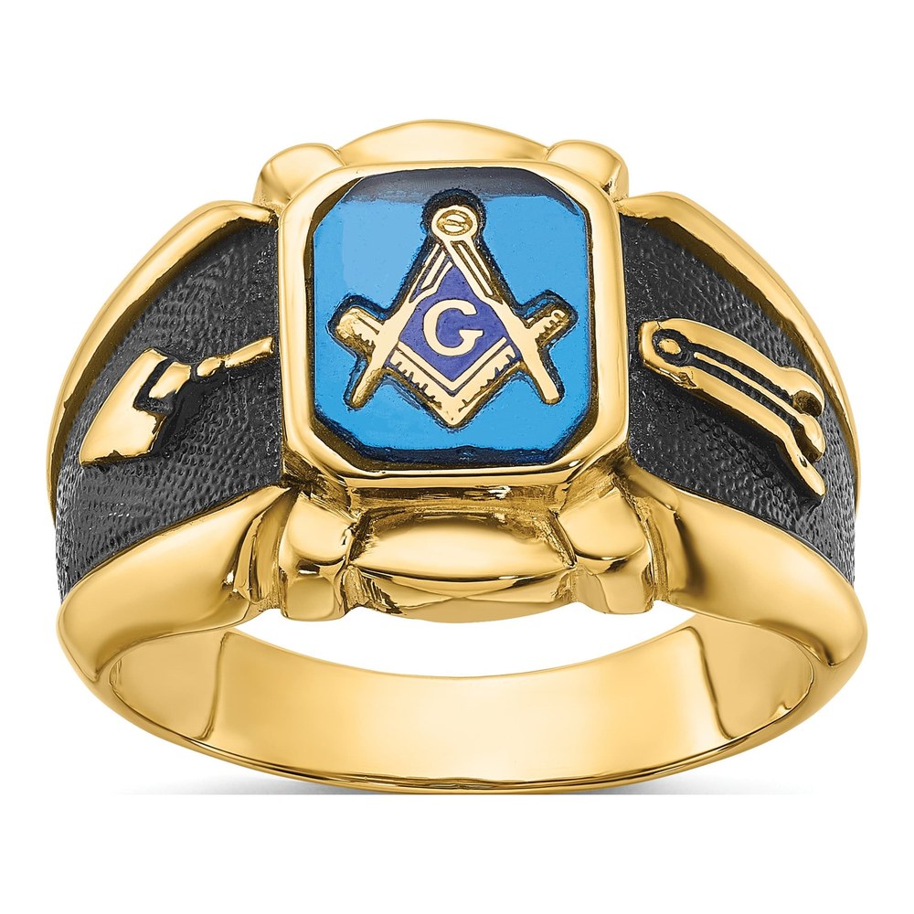 Men's 14K Yellow Gold Masonic Ring