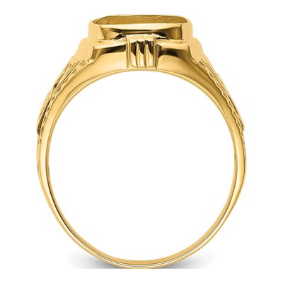 Men's 14K Yellow Gold Masonic Ring Mounting – view 3
