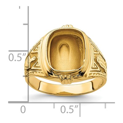 Men's 14K Yellow Gold Masonic Ring Mounting – view 7