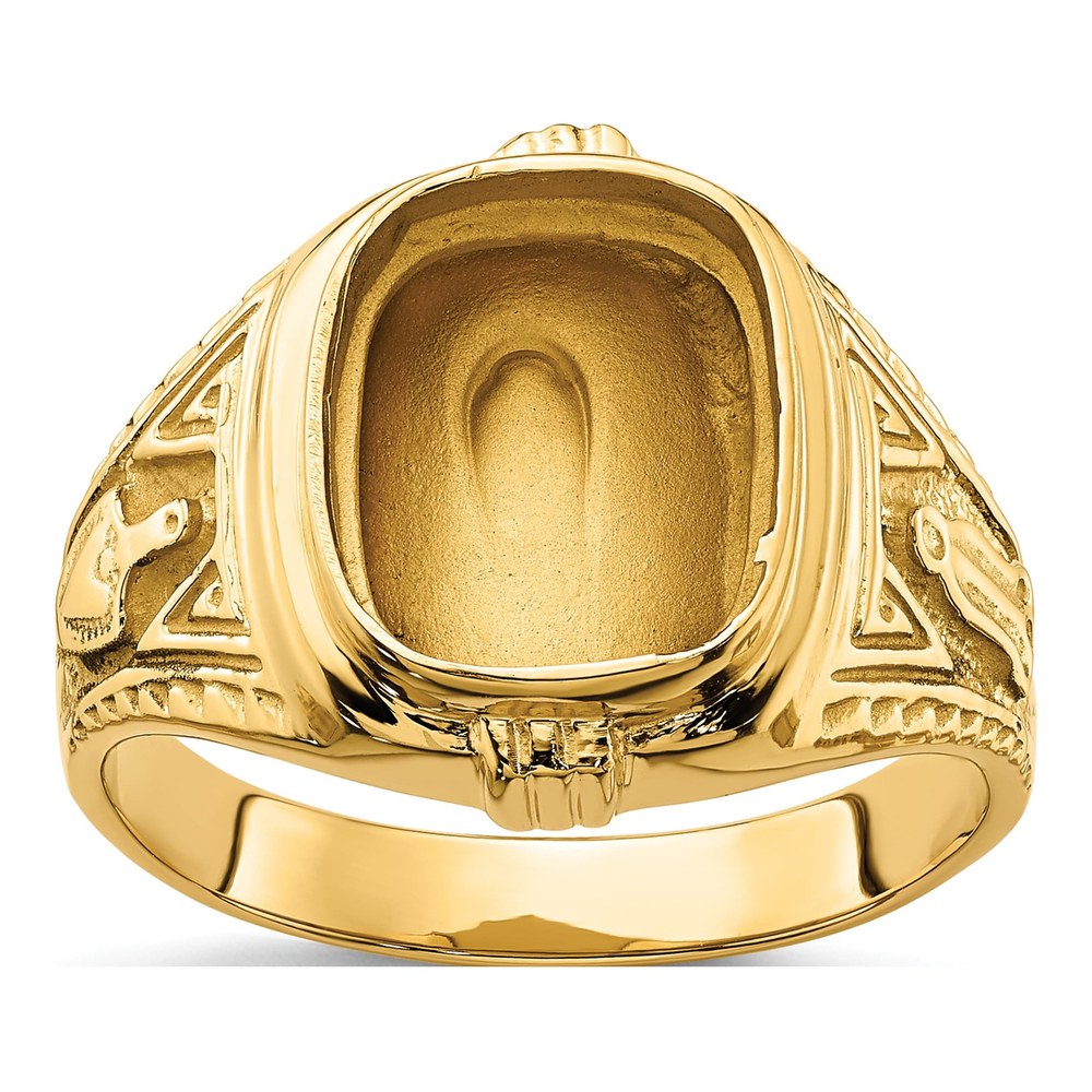 Men's 14K Yellow Gold Masonic Ring Mounting