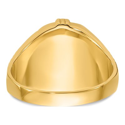Men's 14K Yellow Gold Onyx Masonic Ring – view 5