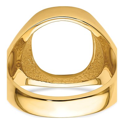 Men's 14K Yellow Gold Textured Masonic Ring Mounting – view 4