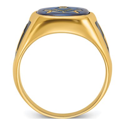 Men's 14K Yellow Gold Masonic Ring – view 3