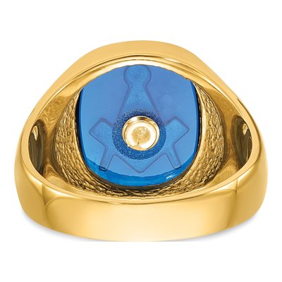 Men's 14K Yellow Gold Masonic Ring – view 7