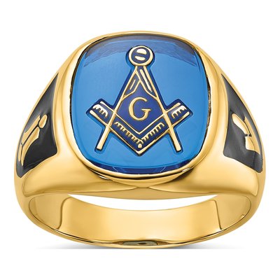 Men's 14K Yellow Gold Masonic Ring