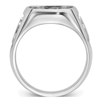 Men's 14K White Gold Masonic Ring Mounting – view 2
