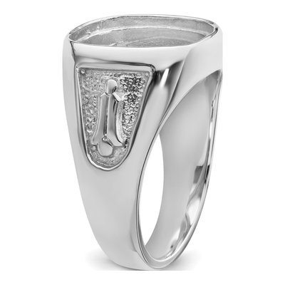 Men's 14K White Gold Masonic Ring Mounting – view 6