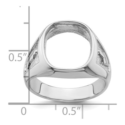 Men's 14K White Gold Masonic Ring Mounting – view 7