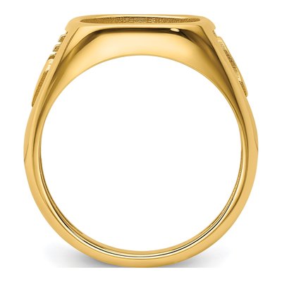 Men's 14K Yellow Gold Masonic Ring Mounting – view 3