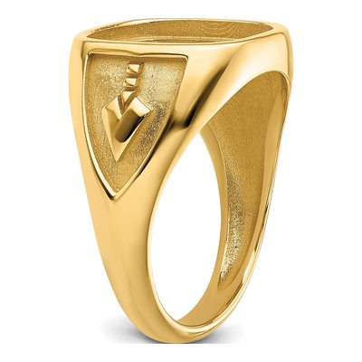 Men's 14K Yellow Gold Masonic Ring Mounting – view 7