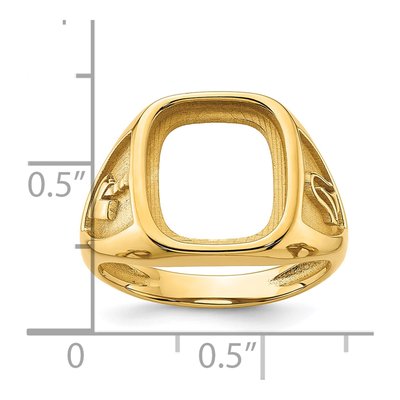 Men's 14K Yellow Gold Masonic Ring Mounting – view 8