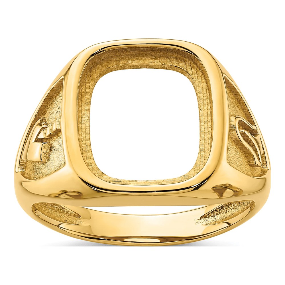 Men's 14K Yellow Gold Masonic Ring Mounting