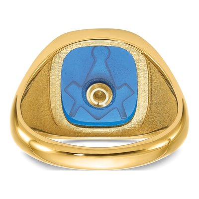 Men's 14K Yellow Gold Masonic Ring – view 6