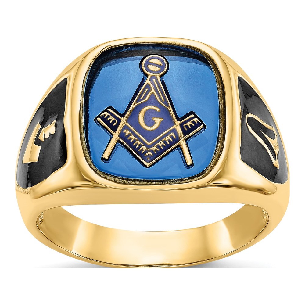 Men's 14K Yellow Gold Masonic Ring