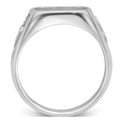 Men's 14K White Gold Masonic Ring Mounting – view 3