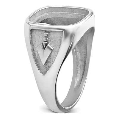 Men's 14K White Gold Masonic Ring Mounting – view 6