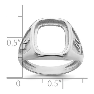 Men's 14K White Gold Masonic Ring Mounting – view 7