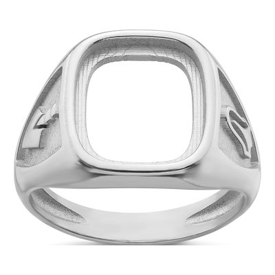 Men's 14K White Gold Masonic Ring Mounting