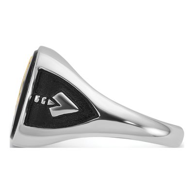 IB Goodman 14K White Gold Onyx Masonic Ring for Men – view 4