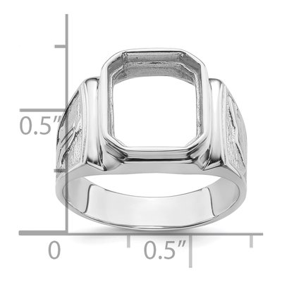 Men's 14K White Gold Masonic Ring Mounting – view 7
