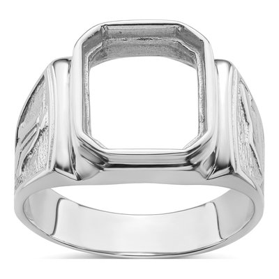 Men's 14K White Gold Masonic Ring Mounting
